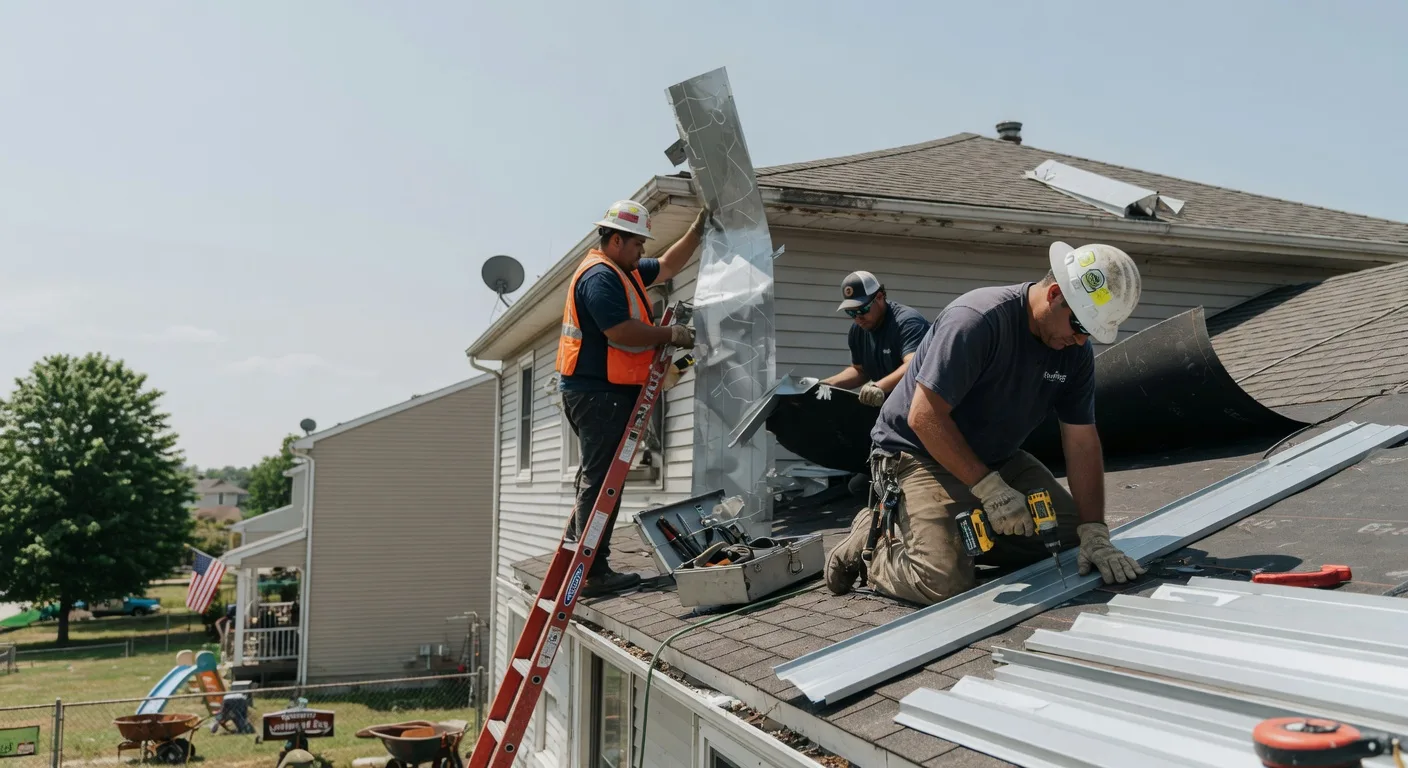 Storm Damage Metal Roof Repair in South Royalton, VT